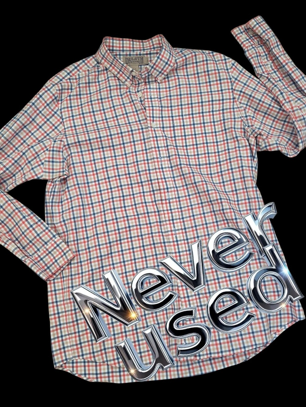 Duluth plaid button down shirt Men size XLT